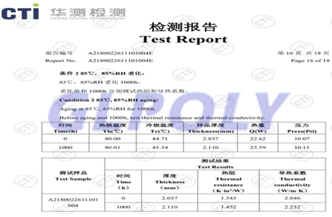 详解主机厂要求提供动力电池导热硅胶片功能性测试报告包括哪些内容